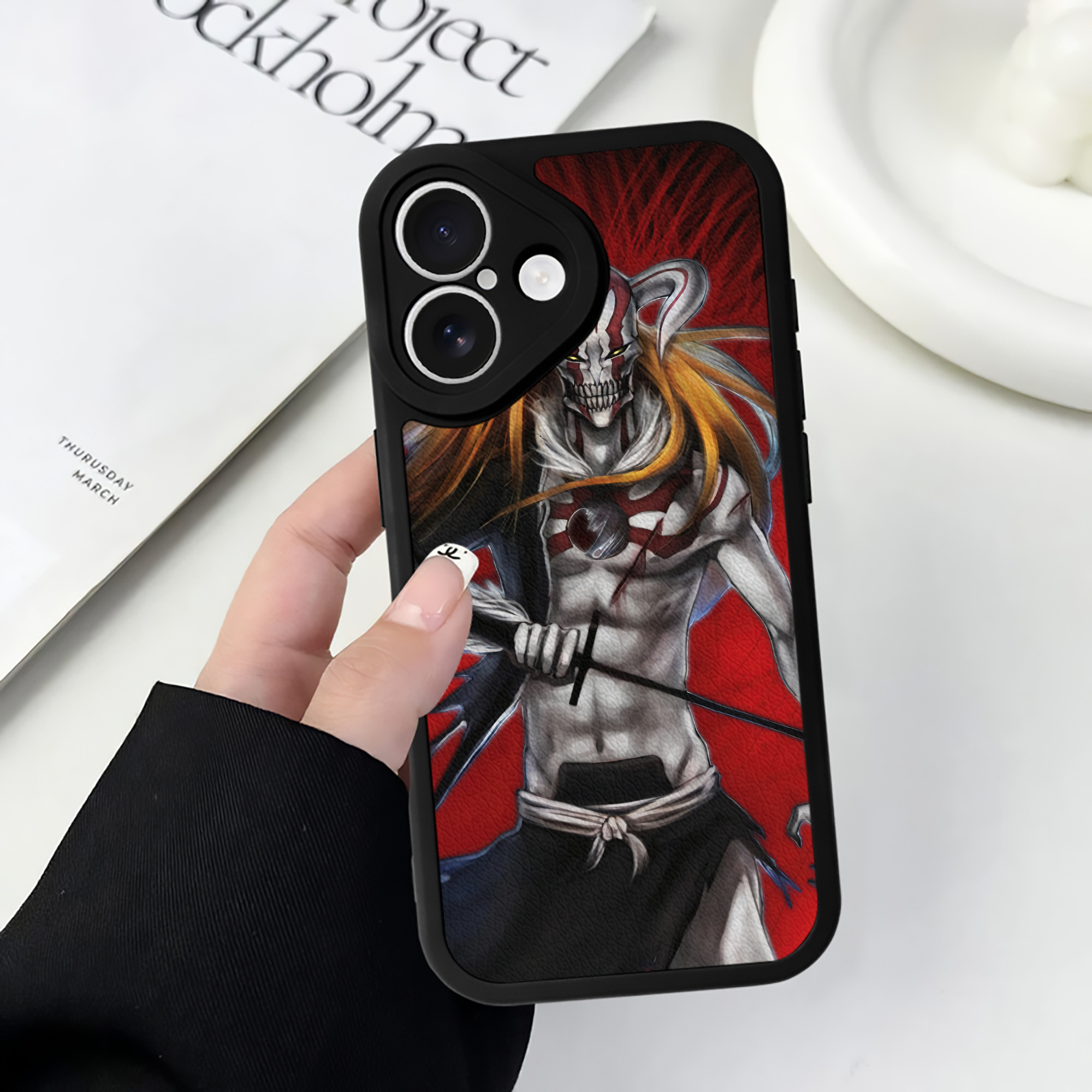 （画像用） ブリーチ BLEACH 【iPhone 16シリーズ対応】シリコンスマホケース（レザー調） 材質：シリコン